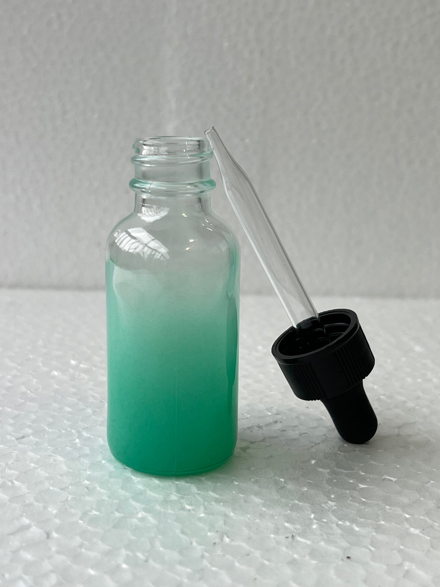 12 PACK 1oz  TEAL Glass Dropper Bottles