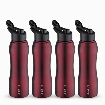 Grip N Sip Single Wall Bottle 1000 ml Bottle  (Pack of 4, Maroon,